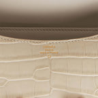 Hermes Constance 18 Beton Matte Alligator Mississippiensis Gold Hardware