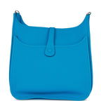 Hermes Evelyne III GM Bleu Frida Clemence Palladium Hardware