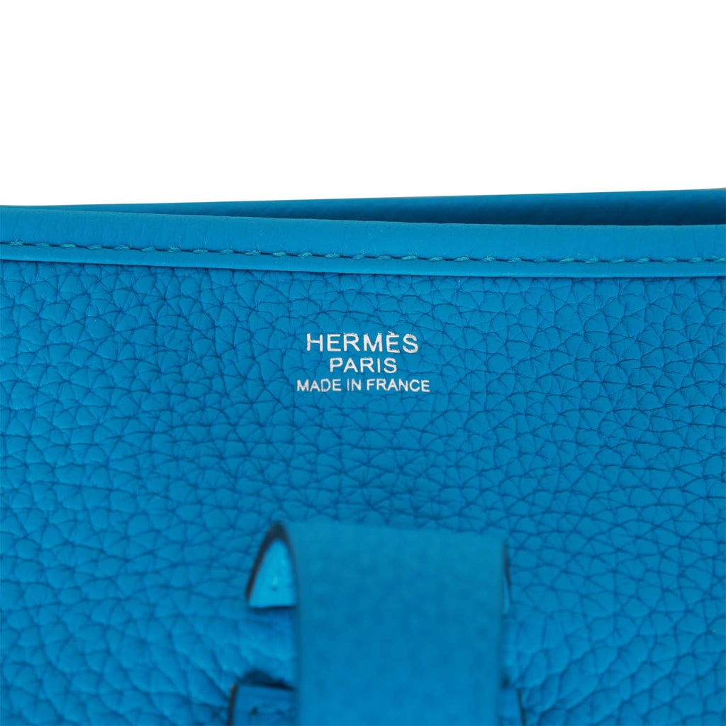 Hermes Evelyne III GM Bleu Frida Clemence Palladium Hardware