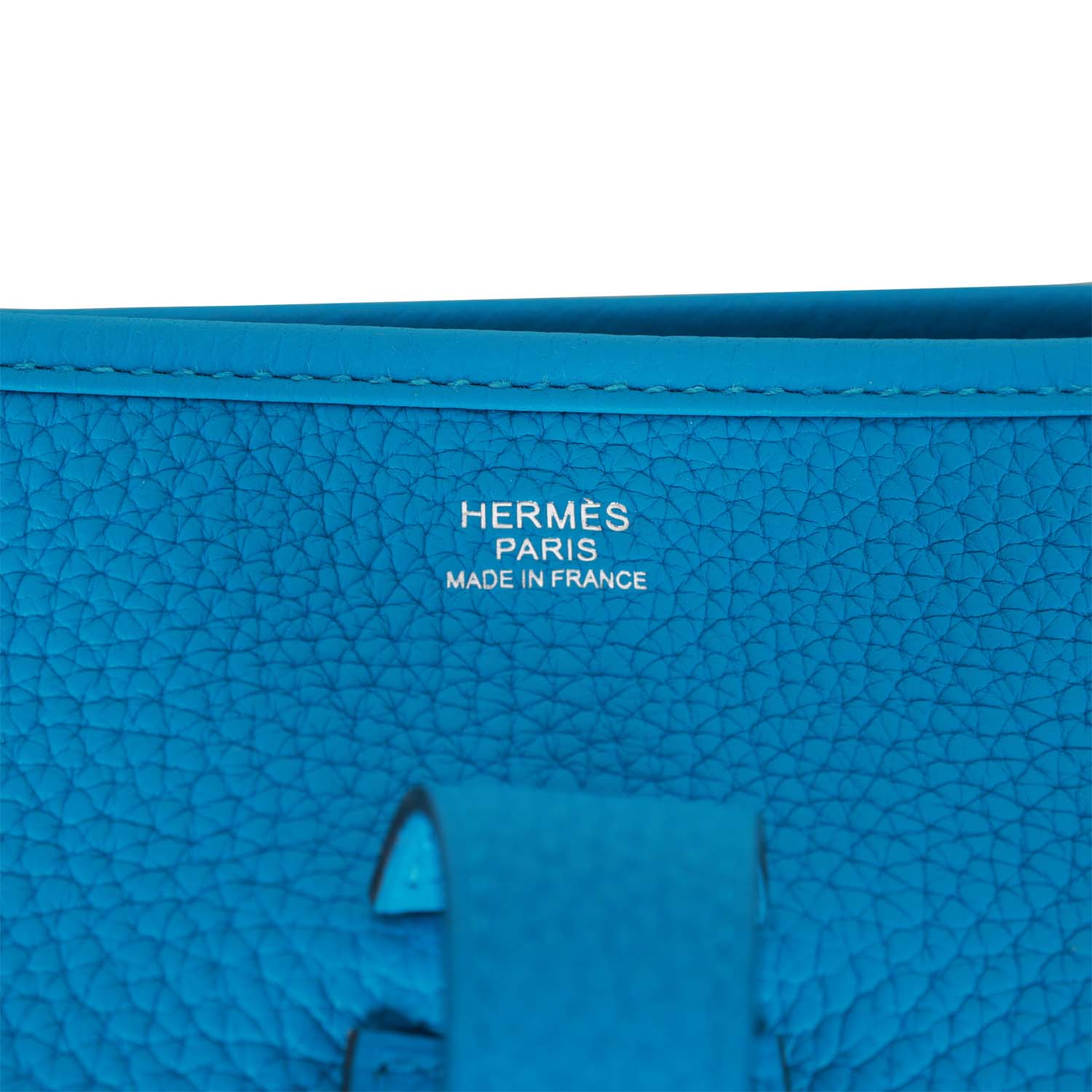 Hermes Evelyne III GM Bleu Frida Clemence Palladium Hardware