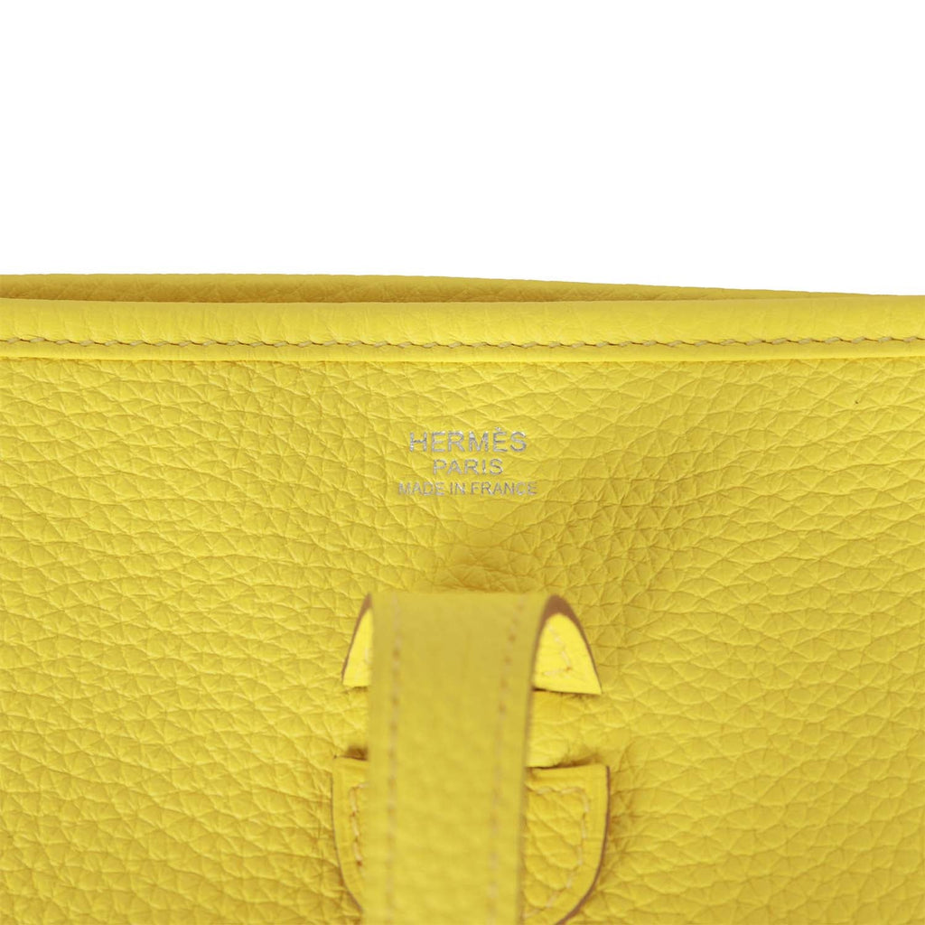 Hermes Evelyne III PM Lime Clemence Palladium Hardware