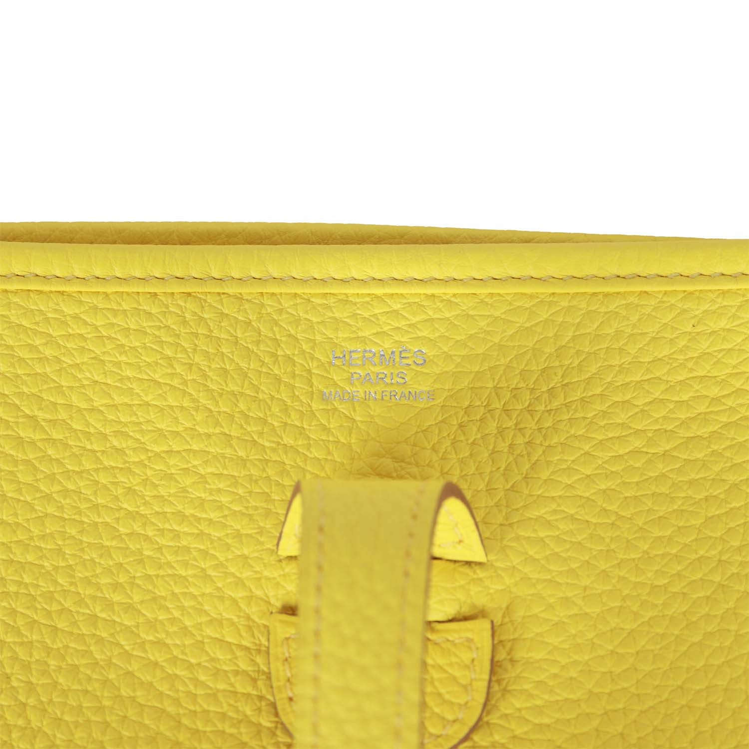 Hermes Evelyne III PM Lime Clemence Palladium Hardware