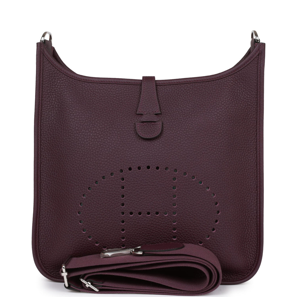 Hermes Evelyne III PM Cassis Clemence  Palladium Hardware