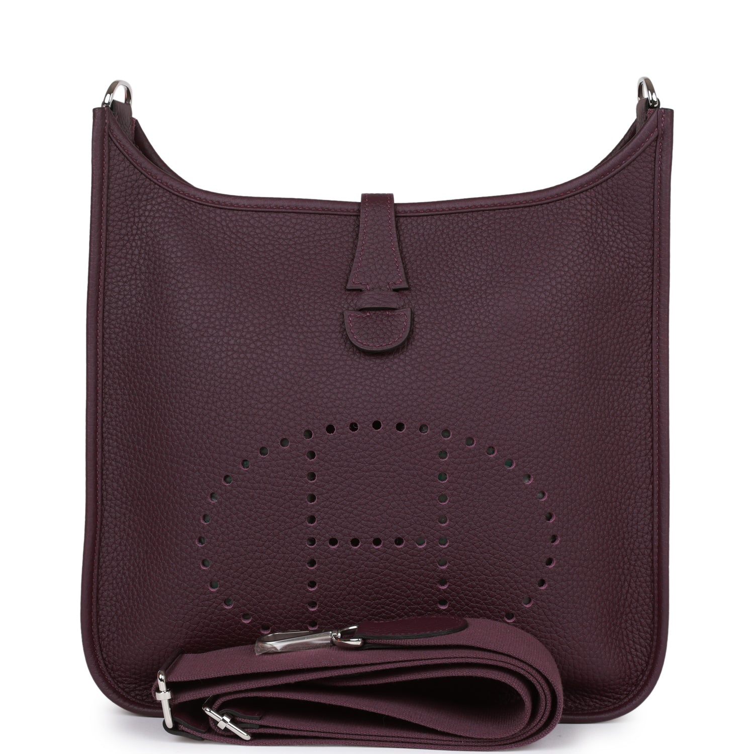 Hermes Evelyne III PM Cassis Clemence  Palladium Hardware