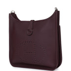 Hermes Evelyne III PM Cassis Clemence  Palladium Hardware