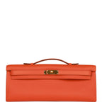 Hermes Kelly Cut Orange Swift Gold Hardware