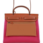 Hermes Herbag Zip PM 31 Rose Pourpre Toile H Berline Vache Barenia Hunter Palladium Hardware