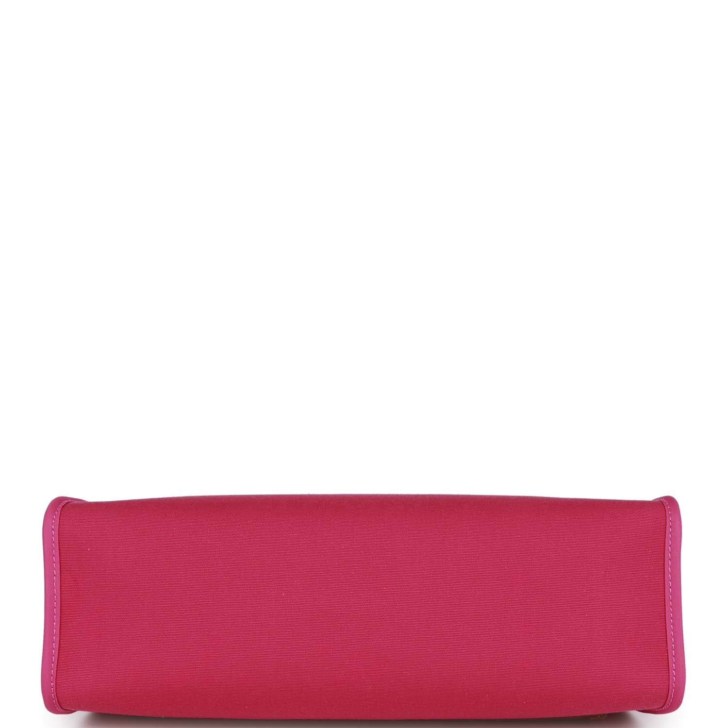 Hermes Herbag Zip PM 31 Rose Pourpre Toile H Berline Vache Barenia Hunter Palladium Hardware