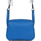 Hermes Mini Lindy Bleu France Verso Swift Palladium Hardware