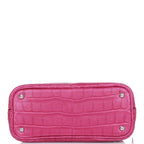 Hermes 1923 Bolide Mini Rose Scheherazade Matte Alligator Palladium Hardware