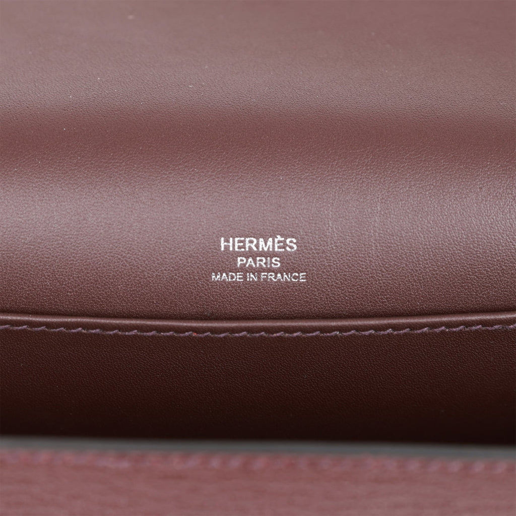 Hermes Geta Rouge Sellier Chevre Palladium Hardware