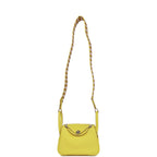Hermes Mini Lindy Lime Clemence Palladium Hardware