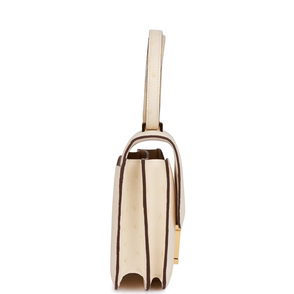 Hermes Constance 18 Nata Ostrich Gold Hardware