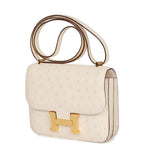 Hermes Constance 18 Nata Ostrich Gold Hardware