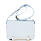 Hermes Geta Bleu Brume Verso Chevre Gold Hardware