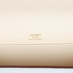 Hermes Geta Bleu Brume Verso Chevre Gold Hardware