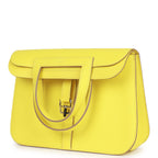 Hermes Halzan 25 Lime Clemence Palladium Hardware