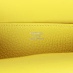 Hermes Halzan 25 Lime Clemence Palladium Hardware