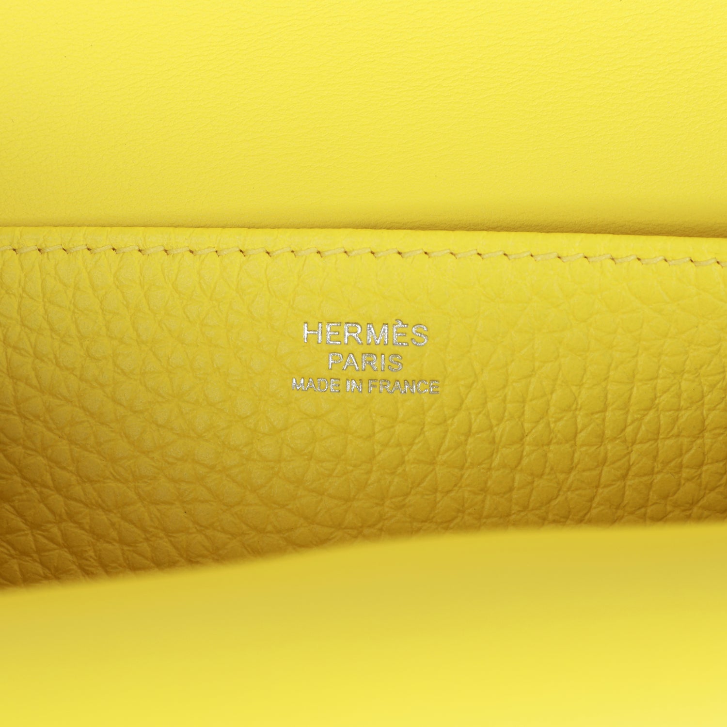 Hermes Halzan 25 Lime Clemence Palladium Hardware
