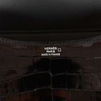 Hermes Constance 18 Black Shiny Alligator Palladium Tiger's Eye Hardware