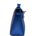 Hermes Kelly Pochette Bleu Royal Swift Palladium Hardware