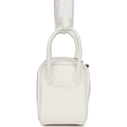 Hermes Mini Lindy White Swift Palladium Hardware