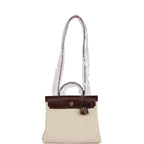 Hermes Herbag Zip PM 31 Beton Toile H Berline Rouge Sellier Hunter Gold Hardware