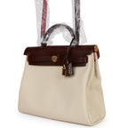 Hermes Herbag Zip PM 31 Beton Toile H Berline Rouge Sellier Hunter Gold Hardware