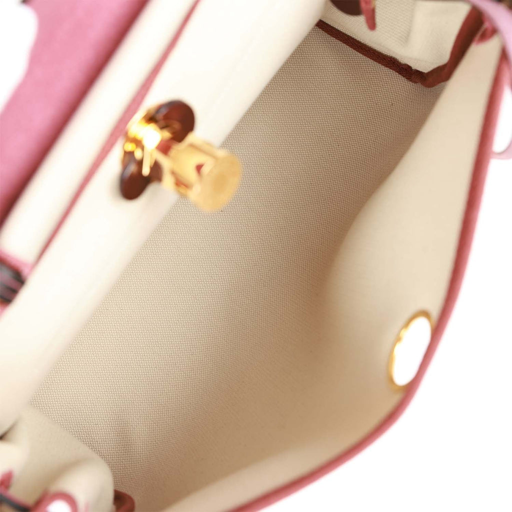 Hermes Herbag Zip PM 31 Beton Toile H Berline Rouge Sellier Hunter Gold Hardware