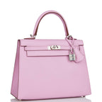 Hermes Kelly Sellier 25 Mauve Sylvestre Epsom Palladium Hardware