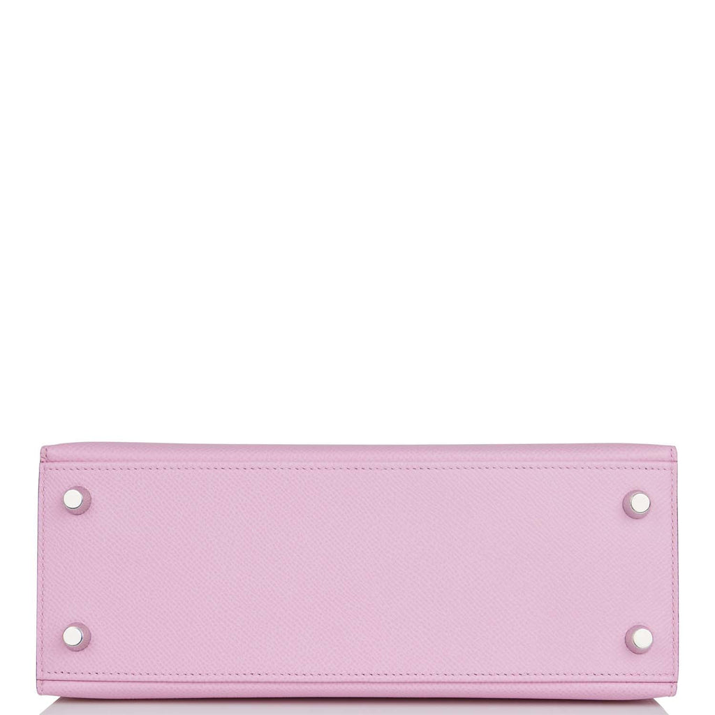 Hermes Kelly Sellier 25 Mauve Sylvestre Epsom Palladium Hardware