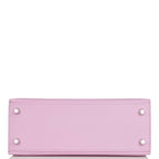 Hermes Kelly Sellier 25 Mauve Sylvestre Epsom Palladium Hardware