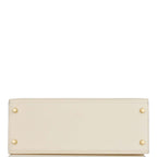 Hermes Special Order (HSS) Kelly Sellier 28 Nata Verso Epsom Brushed Gold Hardware