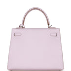 Hermes Kelly Sellier 25 Mauve Pale Epsom Palladium Hardware