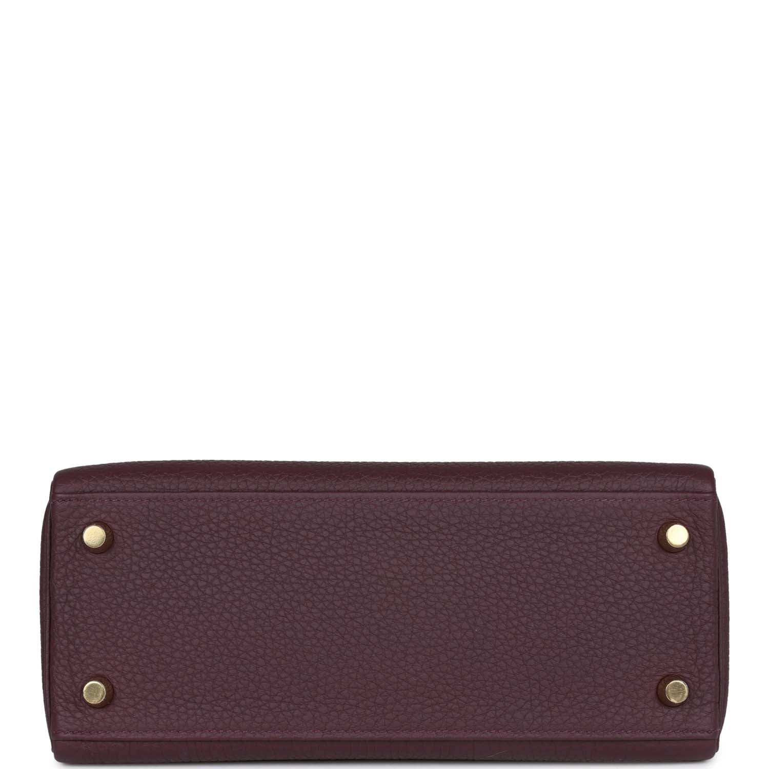 Hermes Kelly Retourne 25 Cassis Togo Gold Hardware