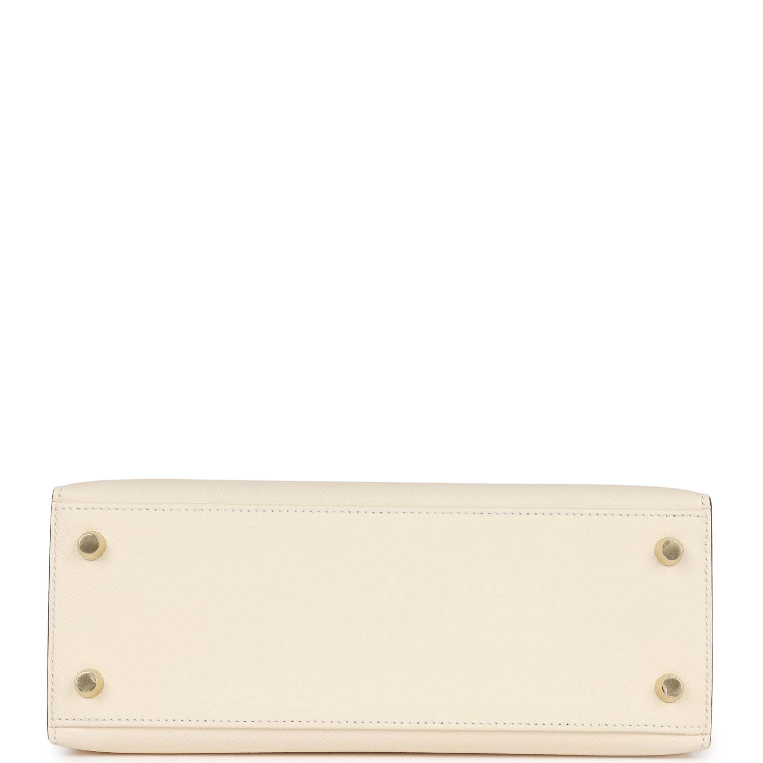 Hermes Kelly Sellier 25 Nata Epsom Gold Hardware