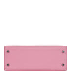 Hermes Kelly Sellier 25 Pink Verso Madame Palladium Hardware