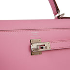 Hermes Kelly Sellier 25 Pink Verso Madame Palladium Hardware