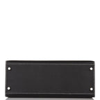 Hermes Special Order (HSS) Kelly Sellier 28 Black and Craie Epsom Brushed Palladium Hardware