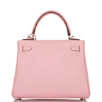 Hermes Kelly Retourne 25 Rose Sakura Swift Palladium Hardware