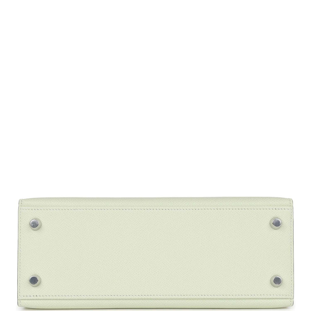 Hermes Kelly Sellier 25 Vert Fizz Epsom Palladium Hardware