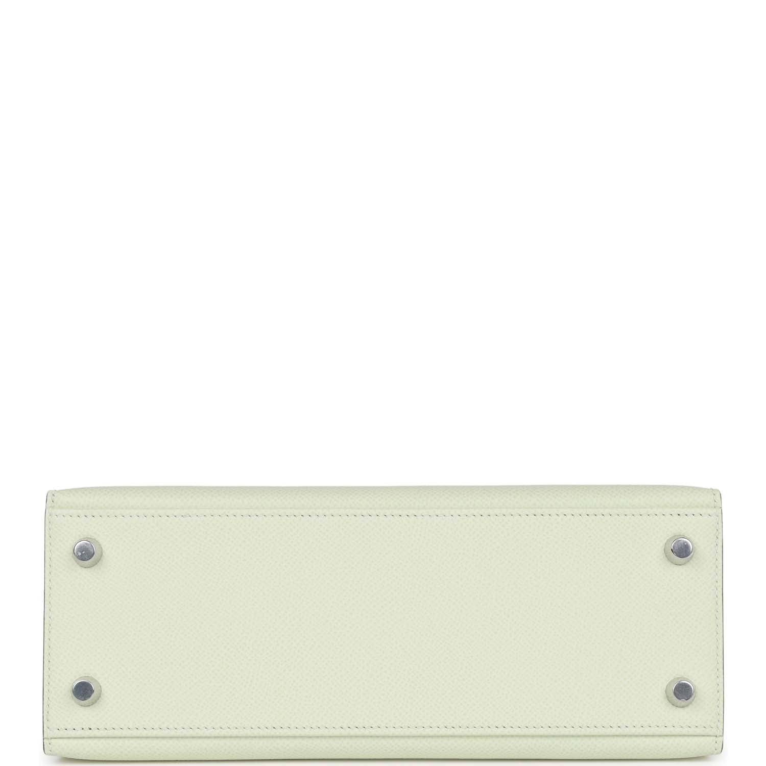 Hermes Kelly Sellier 25 Vert Fizz Epsom Palladium Hardware