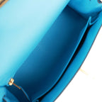 Hermes Kelly Sellier 25 Celeste Epsom Gold Hardware