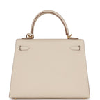 Hermes Kelly Sellier 25 Craie Epsom Gold Hardware