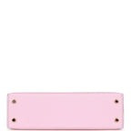 Hermes Special Order (HSS) Kelly 20 Rose Sakura and Gris Perle Chevre Mysore Permabrass