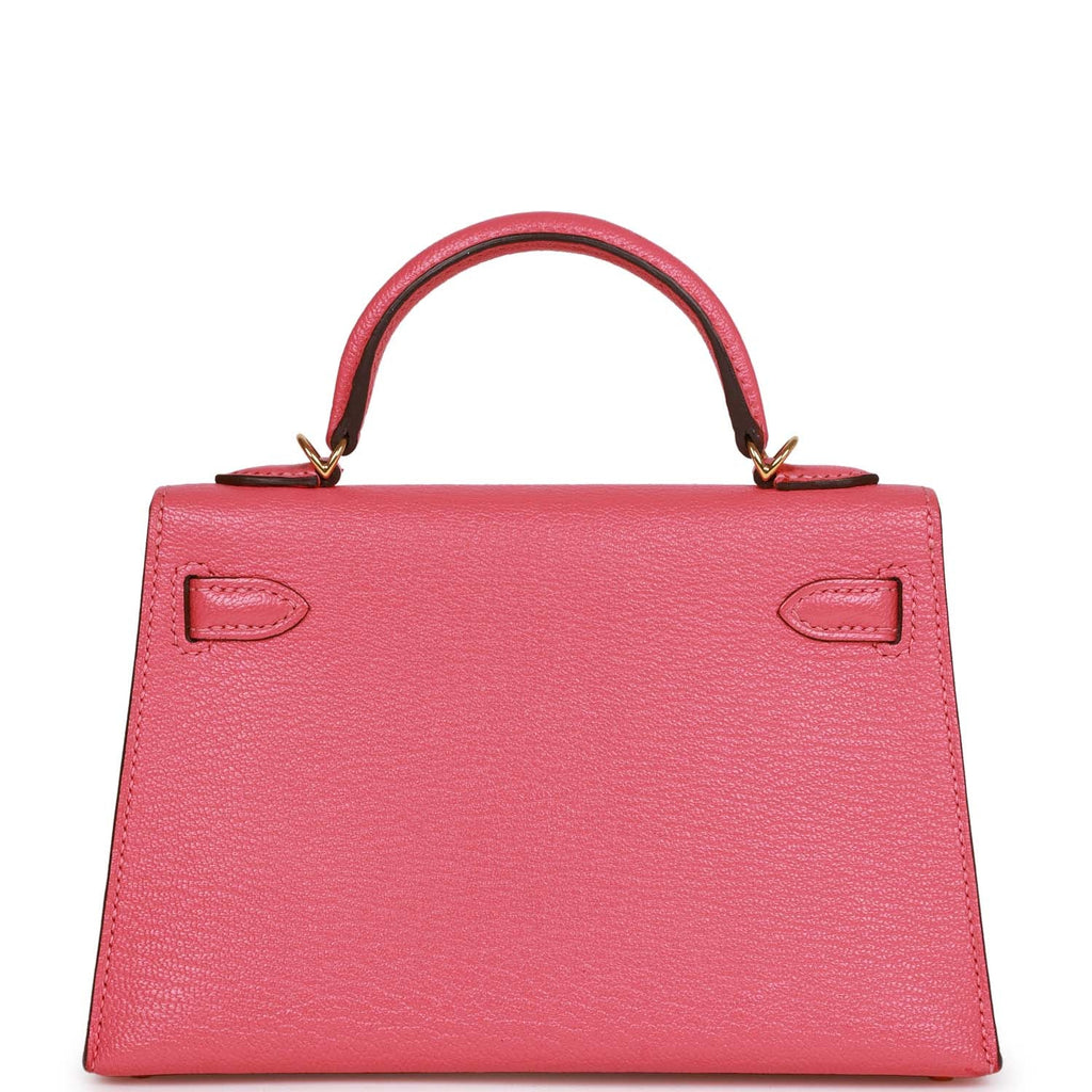 Top Quality Hermes Kelly Sellier 20 Rose Lipstick Chèvre Gold Hardware