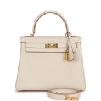 Hermes Kelly Retourne 25 Craie Togo Gold Hardware