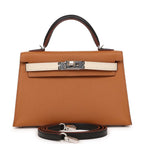 Hermes Kelly Sellier 20 Tri-color Gold, Black and Nata Epsom Palladium Hardware