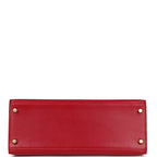 Top Quality Hermes Kelly Sellier 28 Rouge Vif Tadelakt Gold Hardware