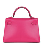 Hermes Kelly 20 Rose Extreme Chevre Chamkila Palladium Hardware